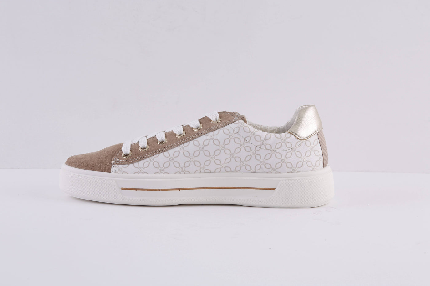 ARA - 27402-16 FLAT LACED FASHION SHOE - BEIGE MULTI