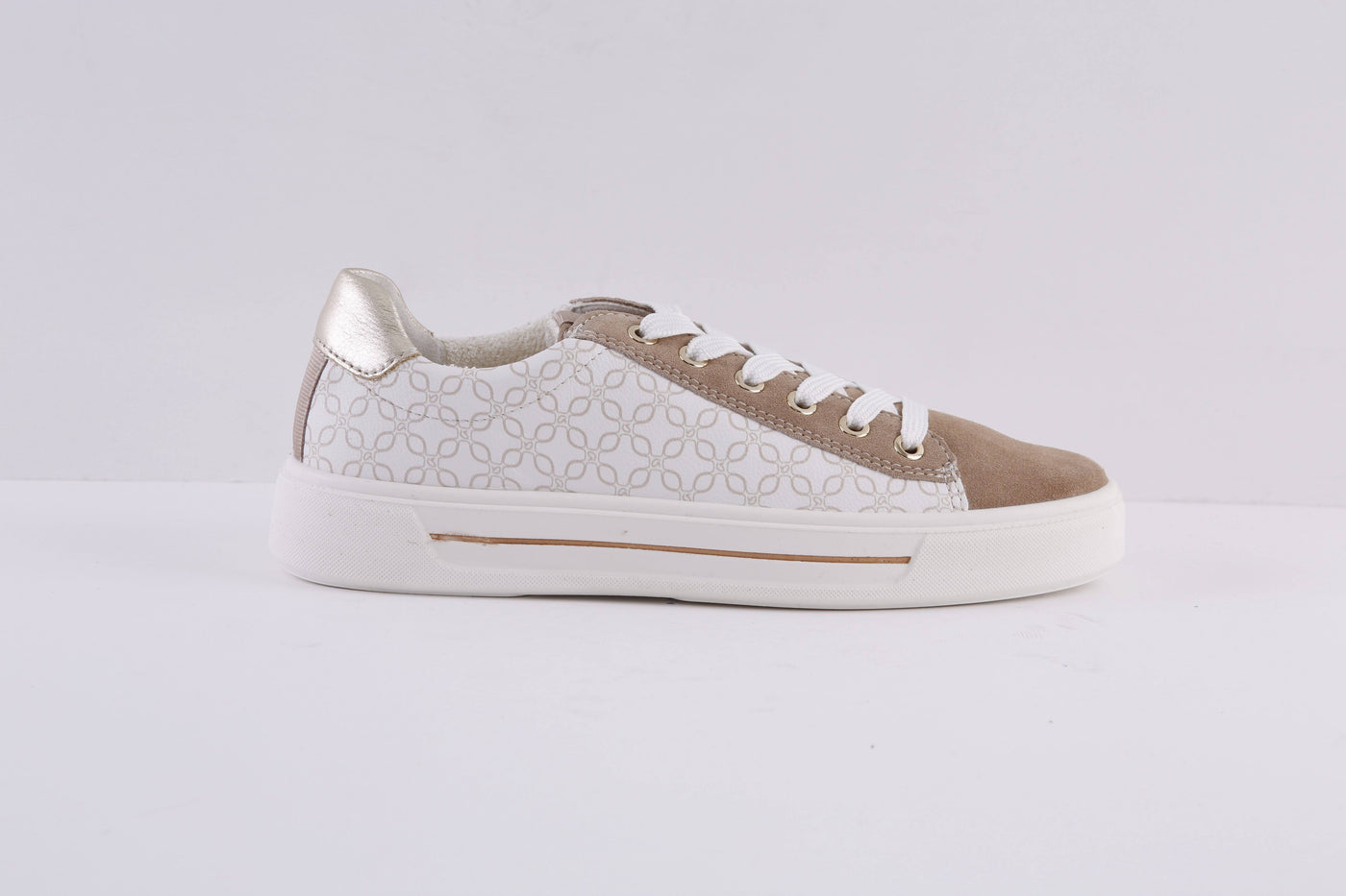 ARA - 27402-16 FLAT LACED FASHION SHOE - BEIGE MULTI
