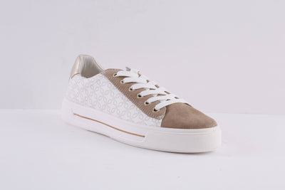 ARA - 27402-16 FLAT LACED FASHION SHOE - BEIGE MULTI