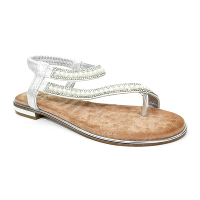 LUNAR - JLC155 Artisan Pearl Toe Loop Sandal Gold