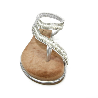 LUNAR - JLC155 Artisan Pearl Toe Loop Sandal Gold