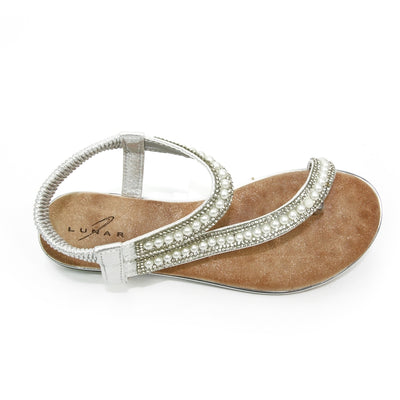 LUNAR - JLC155 Artisan Pearl Toe Loop Sandal Gold