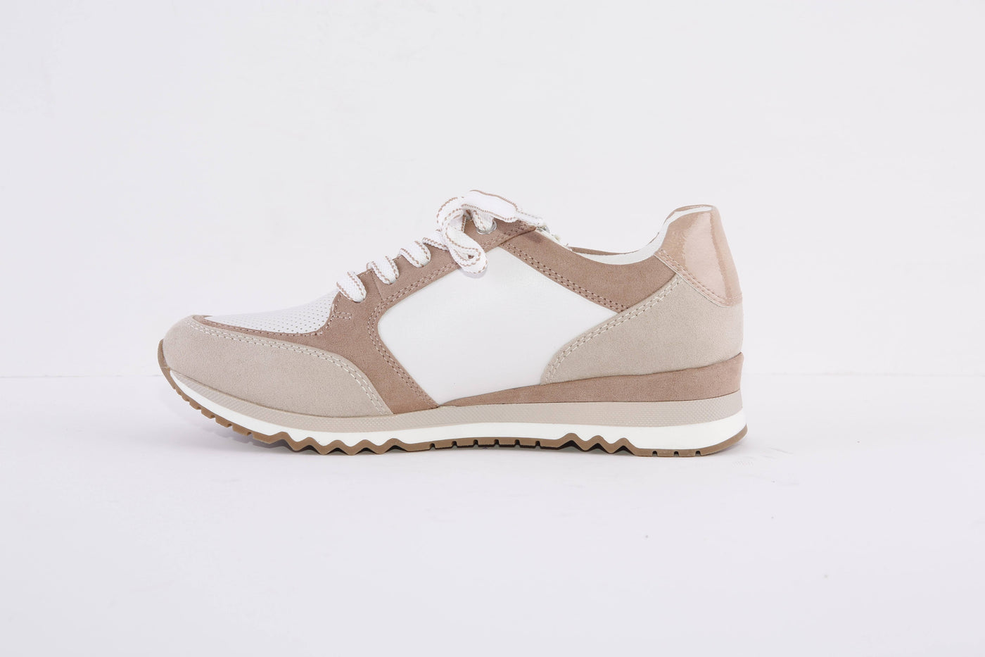 MARCO TOZZI - 23722-182 LACED/ZIP FASHION TRAINER - BEIGE COMB