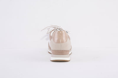 MARCO TOZZI - 23722-182 LACED/ZIP FASHION TRAINER - BEIGE COMB
