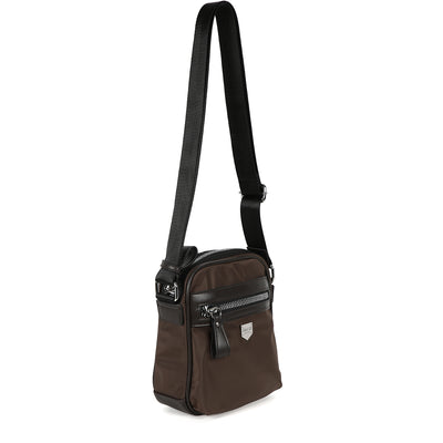 BINNARI - 18991 VALENCIA TALL PLAIN CROSSBODY BAG - BROWN