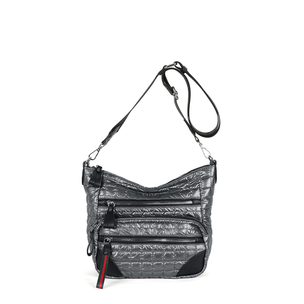 BINNARI - 18810 ALTEA QUILTED CROSSOVER BAG WITH ADJUSTABLE STRAP - GREY