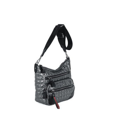 BINNARI - 18810 ALTEA QUILTED CROSSOVER BAG WITH ADJUSTABLE STRAP - GREY