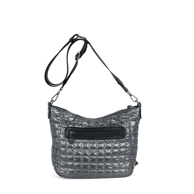 BINNARI - 18810 ALTEA QUILTED CROSSOVER BAG WITH ADJUSTABLE STRAP - GREY