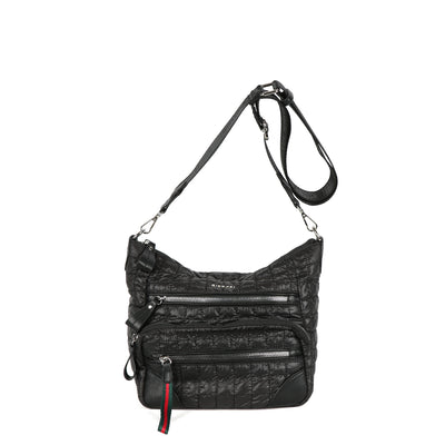 BINNARI - 18810 ALTEA-QUILTED CROSSOVER BAG WITH ADJUSTABLE STRAP - BLACK