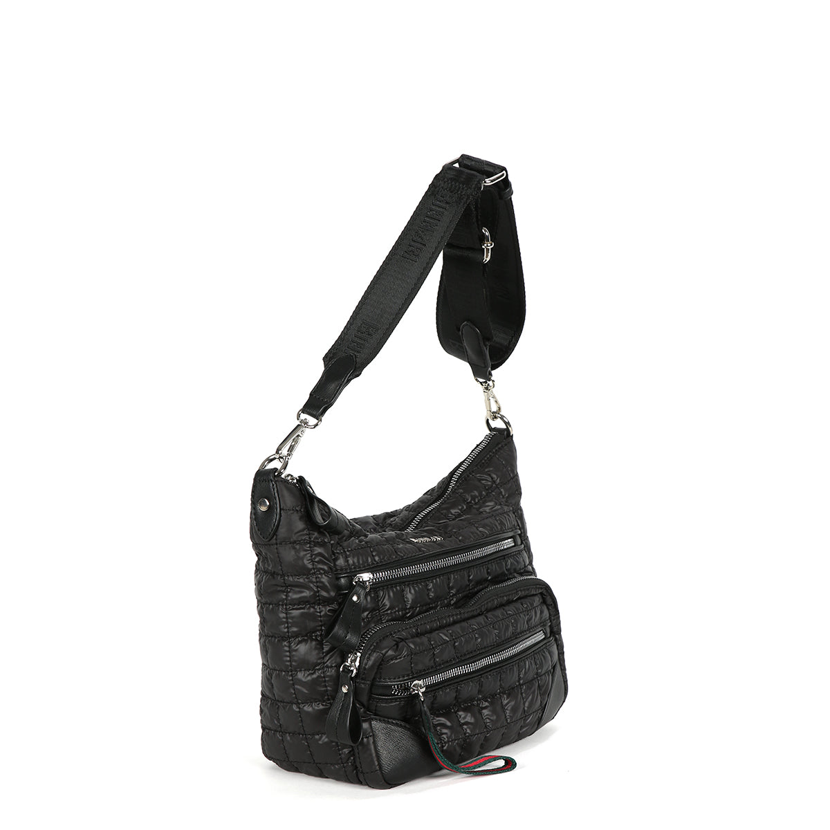 BINNARI - 18810 ALTEA-QUILTED CROSSOVER BAG WITH ADJUSTABLE STRAP - BLACK