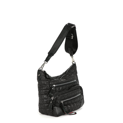 BINNARI - 18810 ALTEA-QUILTED CROSSOVER BAG WITH ADJUSTABLE STRAP - BLACK