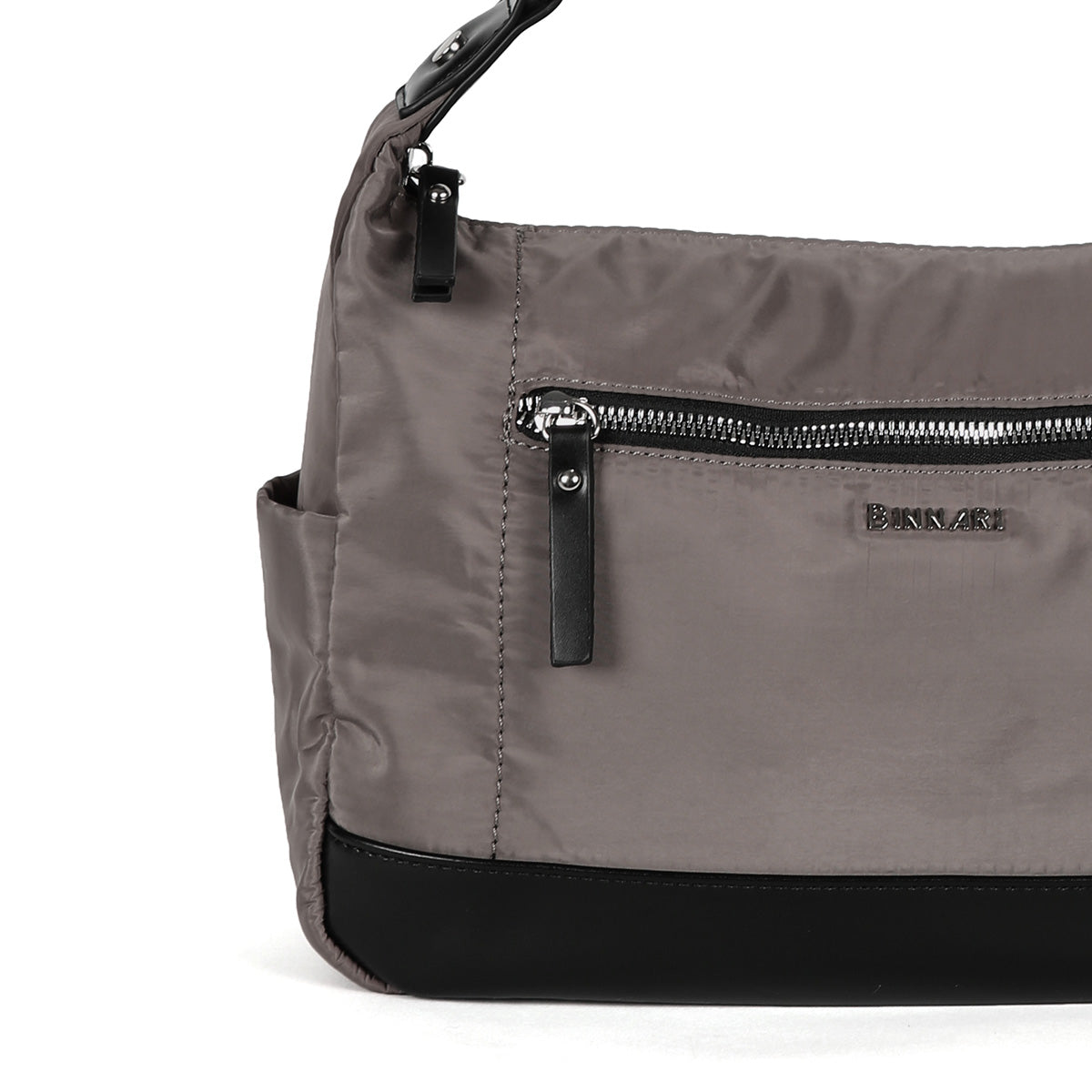 BINNARI - 18843 CAMPELLO ADJUSTABLE HANDLE ZIP CROSSBODY BAG - TAUPE