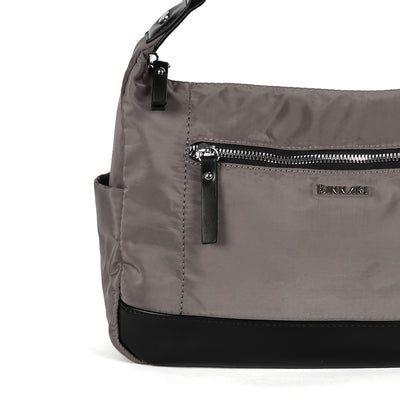 BINNARI - 18843 CAMPELLO ADJUSTABLE HANDLE ZIP CROSSBODY BAG - TAUPE