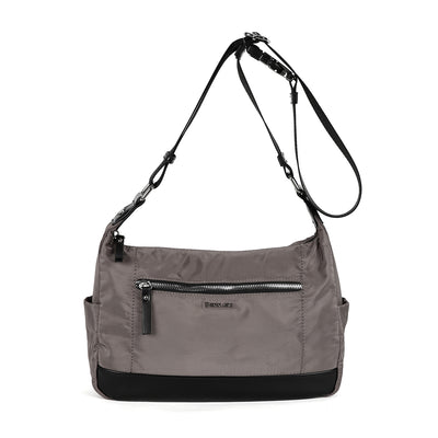 BINNARI - 18843 CAMPELLO ADJUSTABLE HANDLE ZIP CROSSBODY BAG - TAUPE