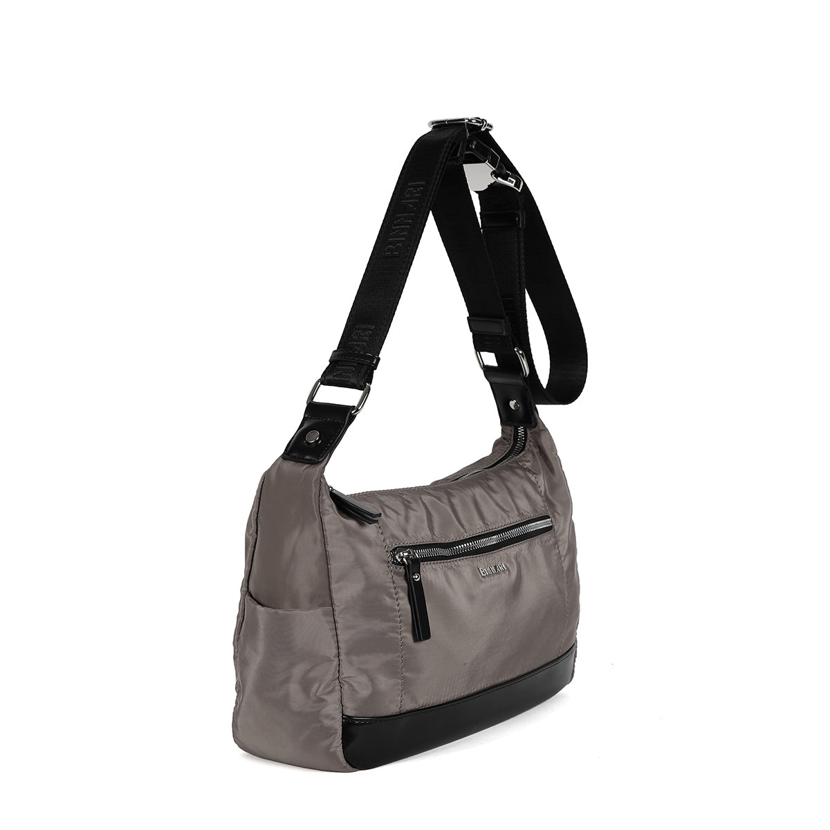 BINNARI - 18843 CAMPELLO ADJUSTABLE HANDLE ZIP CROSSBODY BAG - TAUPE