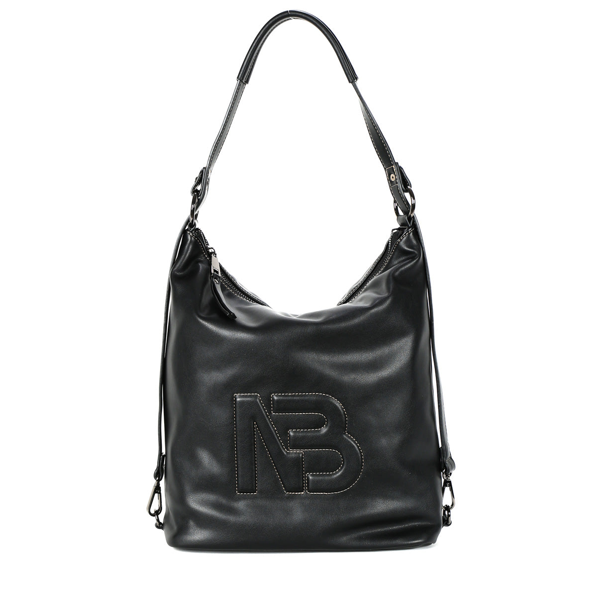 BINNARI - 18961 OLIVA-LARGE FRONTPRINT RUCKSACK - BLACK