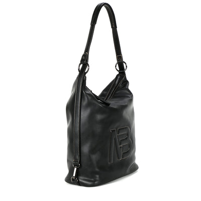 BINNARI - 18961 OLIVA-LARGE FRONTPRINT RUCKSACK - BLACK