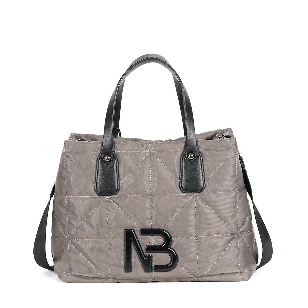 BINNARI - 18880 FINESTRAT QUILTED BAG ADJUSTABLE SHOULDER STRAP - TAUPE