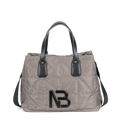 BINNARI - 18880 FINESTRAT QUILTED BAG ADJUSTABLE SHOULDER STRAP - TAUPE