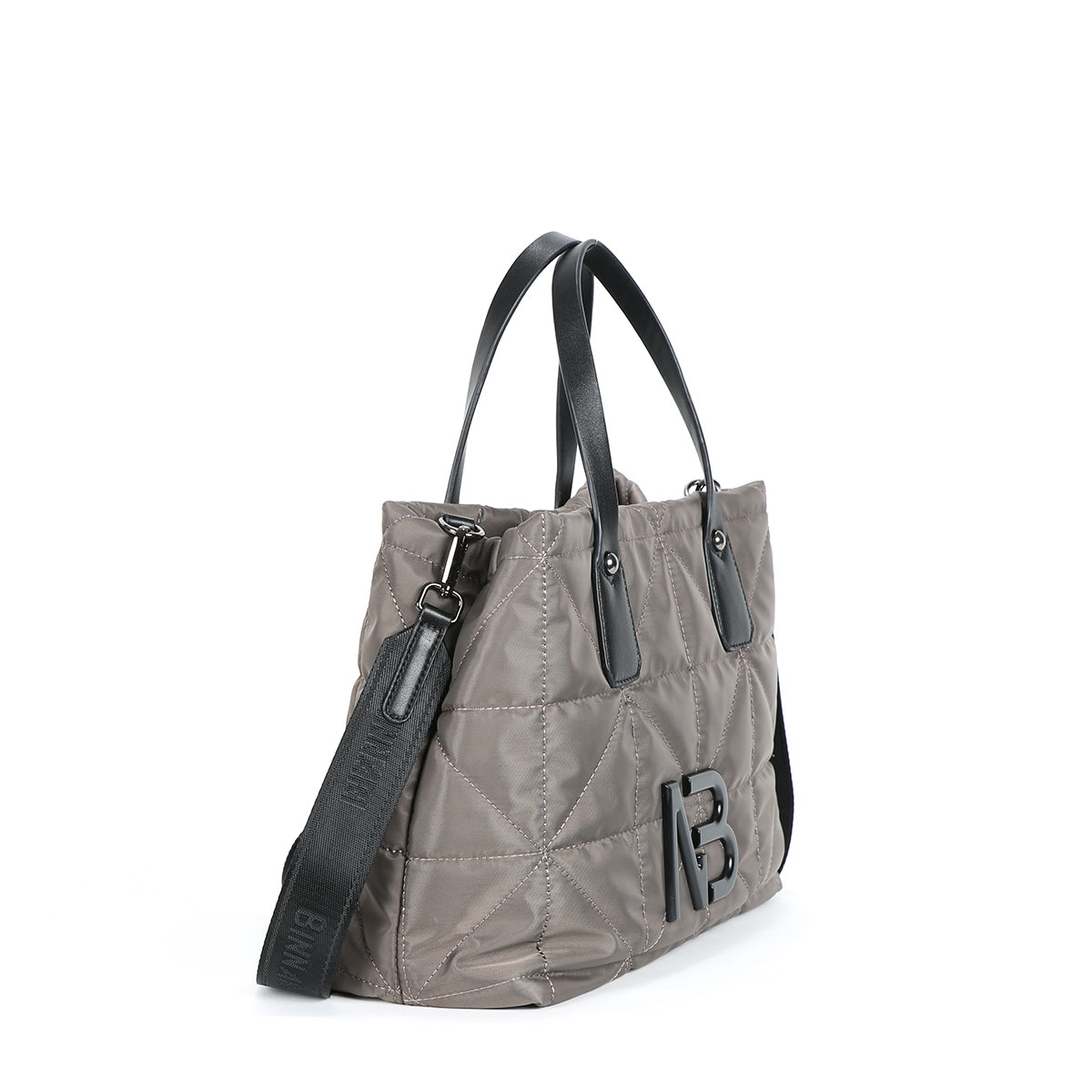 BINNARI - 18880 FINESTRAT QUILTED BAG ADJUSTABLE SHOULDER STRAP - TAUPE