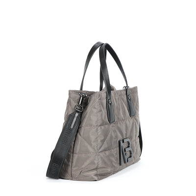 BINNARI - 18880 FINESTRAT QUILTED BAG ADJUSTABLE SHOULDER STRAP - TAUPE