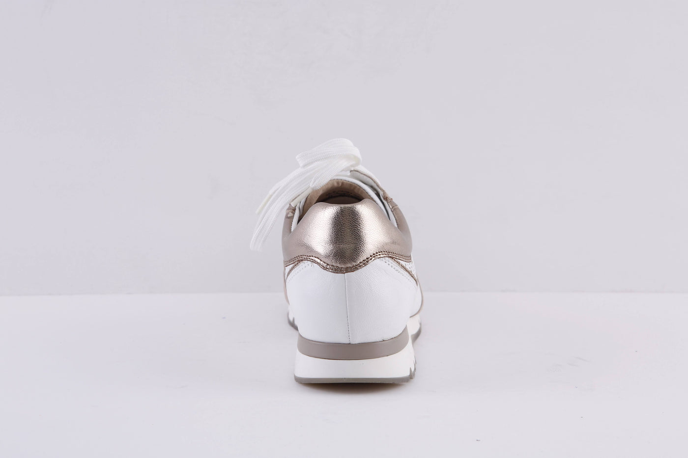 CAPRICE - 23761-119 LACED FASHION TRAINER - WHITE/TAUPE