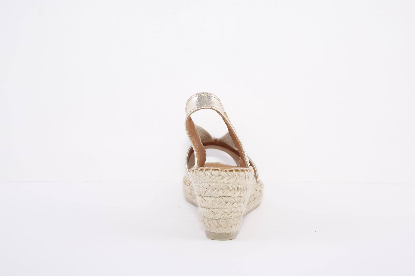 TONI PONS - TEIDE LOW WEDGE ELASTIC STRAP SANDAL - PLATINUM