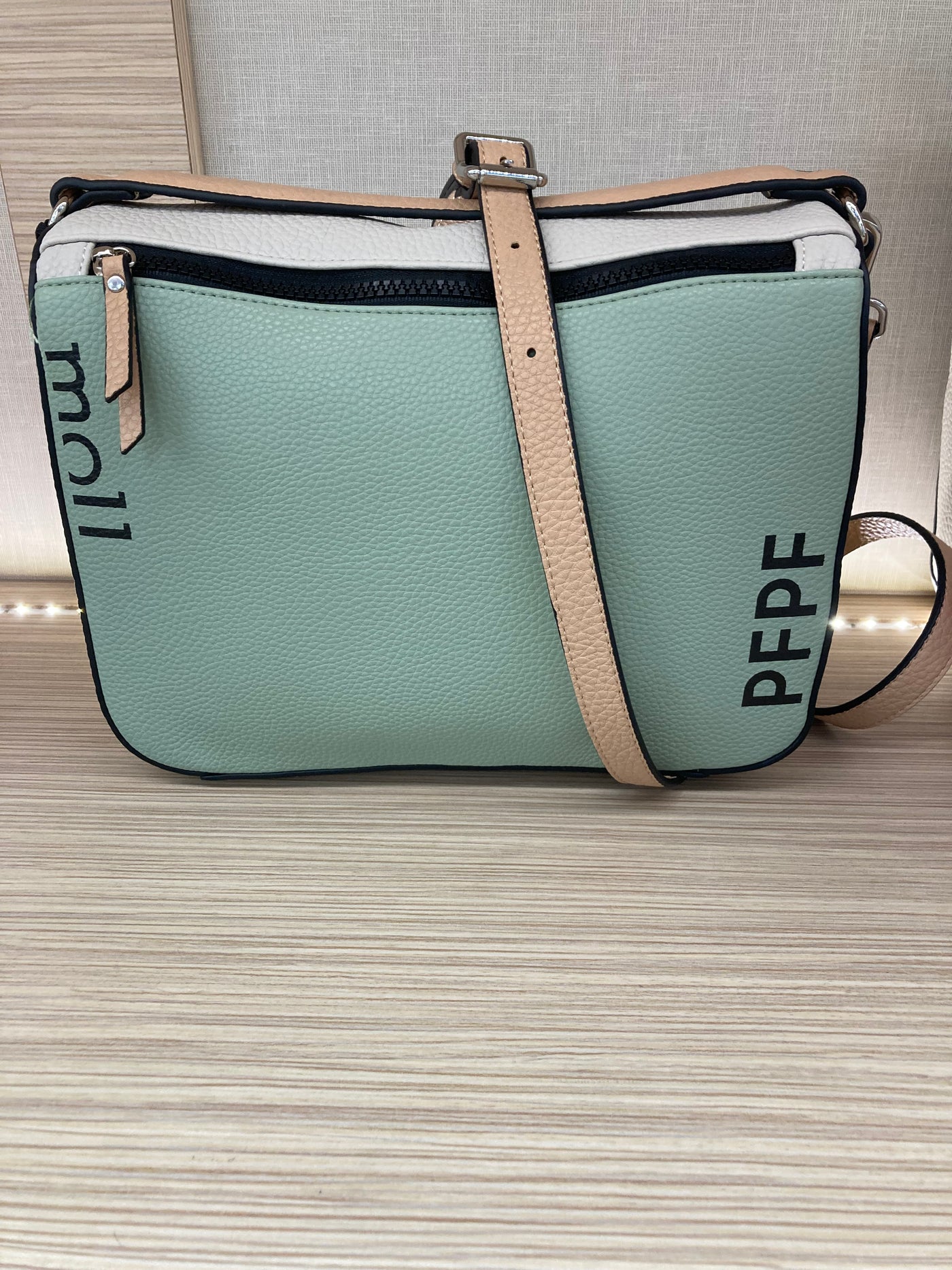 PEPE MOLL - 33010 EMOTION-CROSSOVER BAG - BEIGE/GREEN/TAUPE