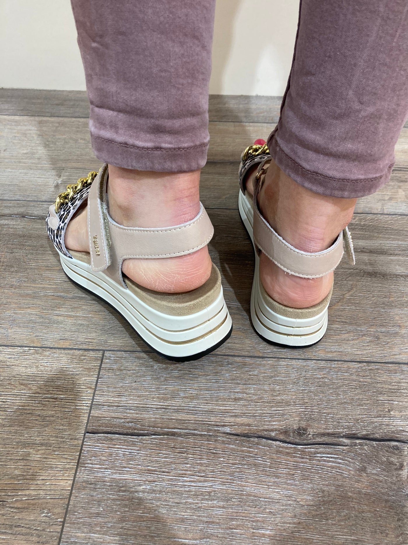 IGI&CO - 1676533 CHUNKY PLATFORM FASHION SANDAL - PINK LEOPARD