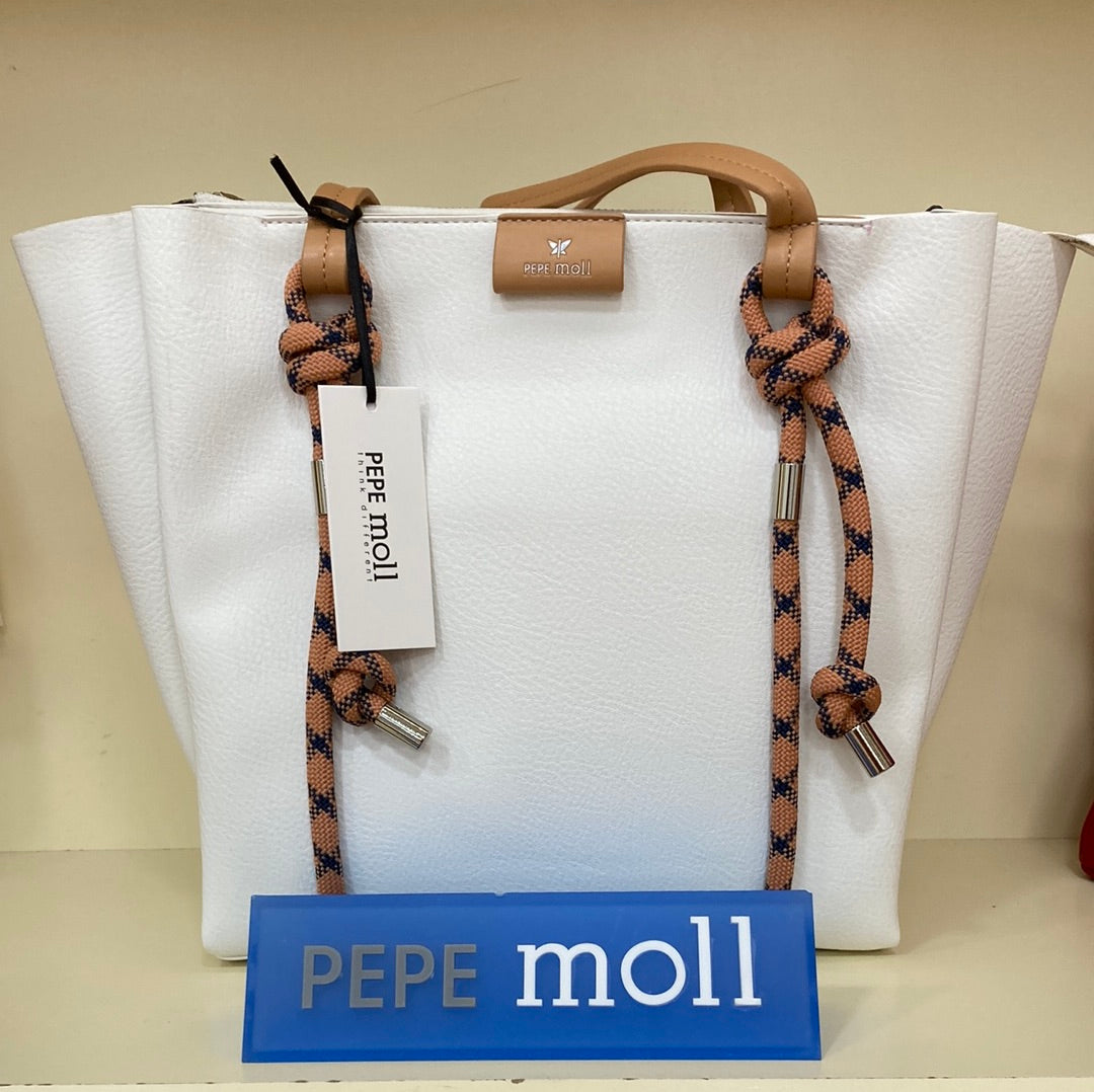 PEPE MOLL - 23122 CELIA-SHOULDER BAG - OFF WHITE/BEIGE