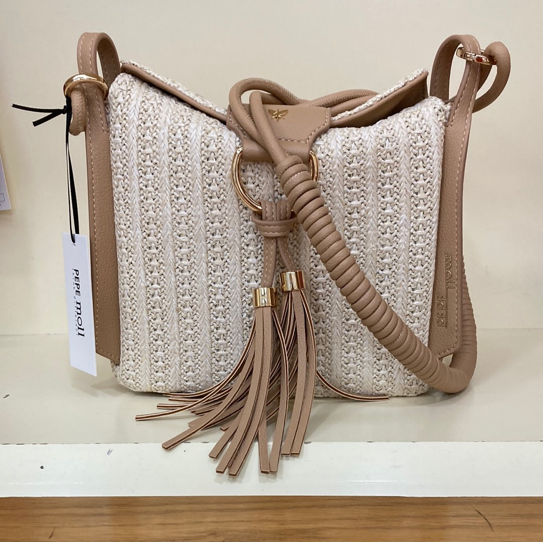 PEPE MOLL - 19013 AGATA-MEDIUM SHOULDER BAG - BEIGE
