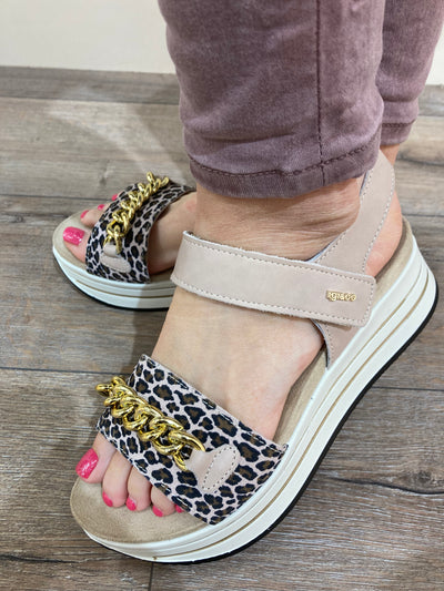IGI&CO - 1676533 CHUNKY PLATFORM FASHION SANDAL - PINK LEOPARD
