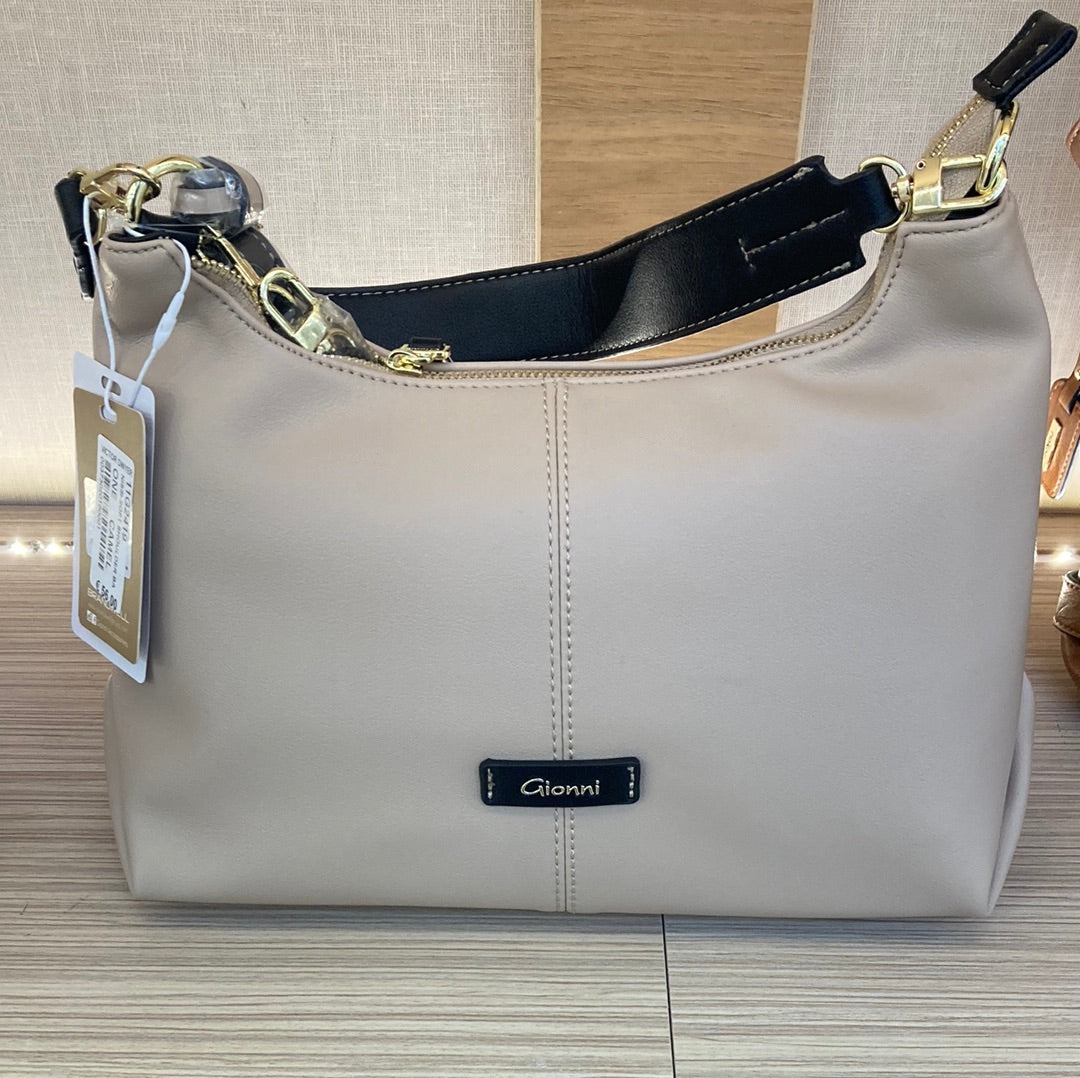 GIONNI - 11G2419 NISSI-SOFT SHOULDER BAG WITH CROSSBODY  STRAP - CAMEL