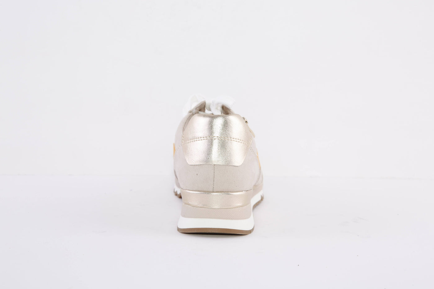 MARCO TOZZI - 23730-435 LACE/ZIP FASHION TRAINER - BEIGE/ORANGE