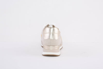 MARCO TOZZI - 23730-435 LACE/ZIP FASHION TRAINER - BEIGE/ORANGE