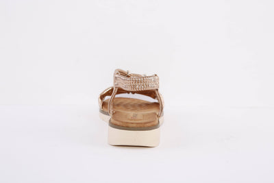 HEAVENLY FEET - MIAMI FLAT FASHION SANDAL - ROSE GOLD