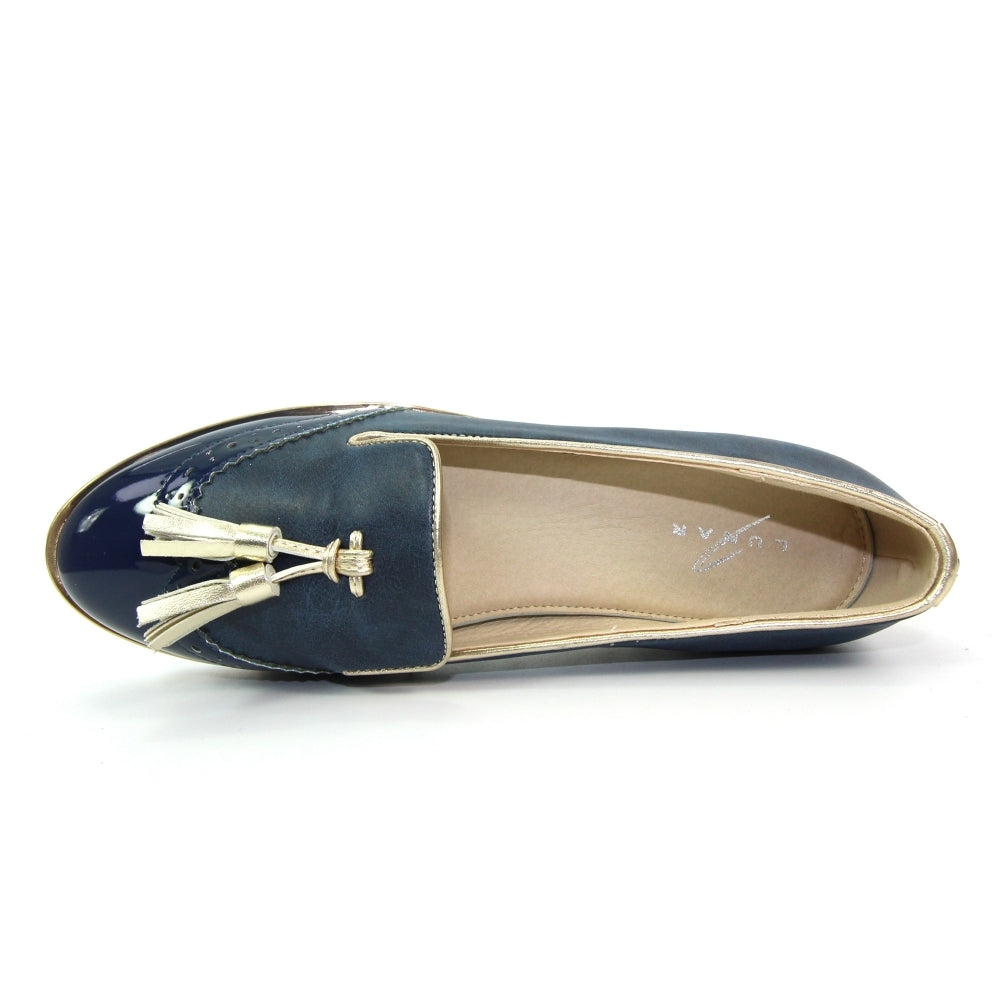LUNAR - FLC200 LOW WEDGE SHOE - NAVY