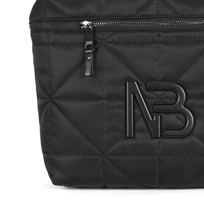 BINNARI - 18883 FINESTRAT QUILTED BACKPACK WITH FRONT ZIP POCKET - BLACK