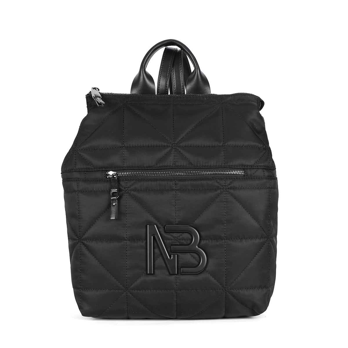 BINNARI - 18883 FINESTRAT QUILTED BACKPACK WITH FRONT ZIP POCKET - BLACK