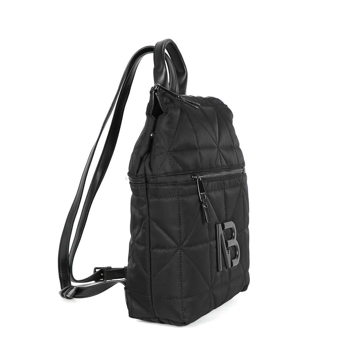 BINNARI - 18883 FINESTRAT QUILTED BACKPACK WITH FRONT ZIP POCKET - BLACK