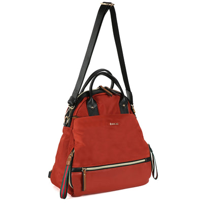 BINNARI - 19000 VINAROZ LARGE OVAL PLAIN BACKPACK - RED