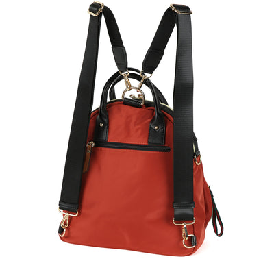 BINNARI - 19000 VINAROZ LARGE OVAL PLAIN BACKPACK - RED