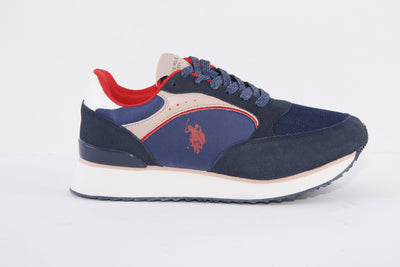 US POLO - FEY005 LACED FASHION TRAINER - NAVY MIX
