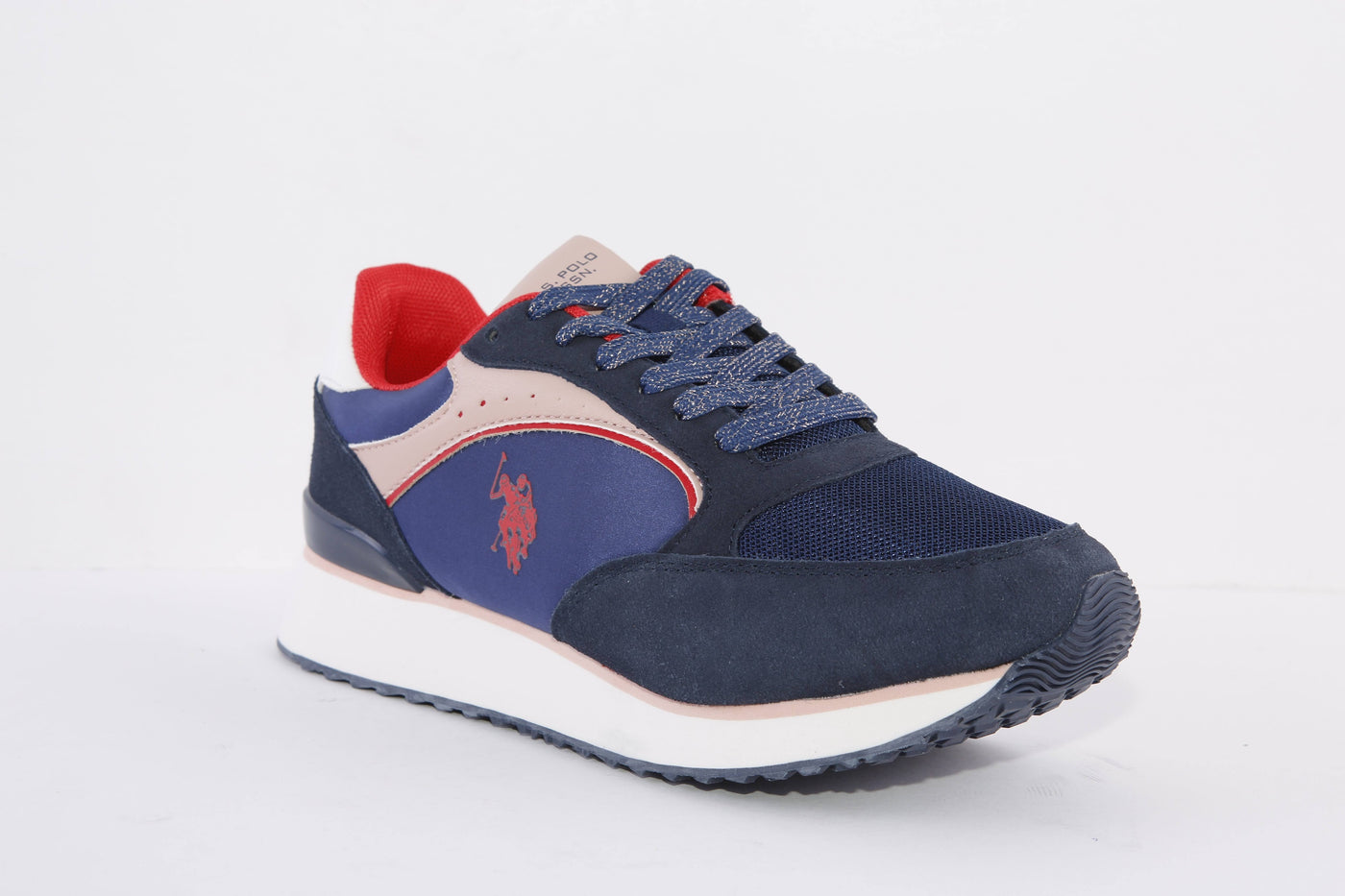 US POLO - FEY005 LACED FASHION TRAINER - NAVY MIX