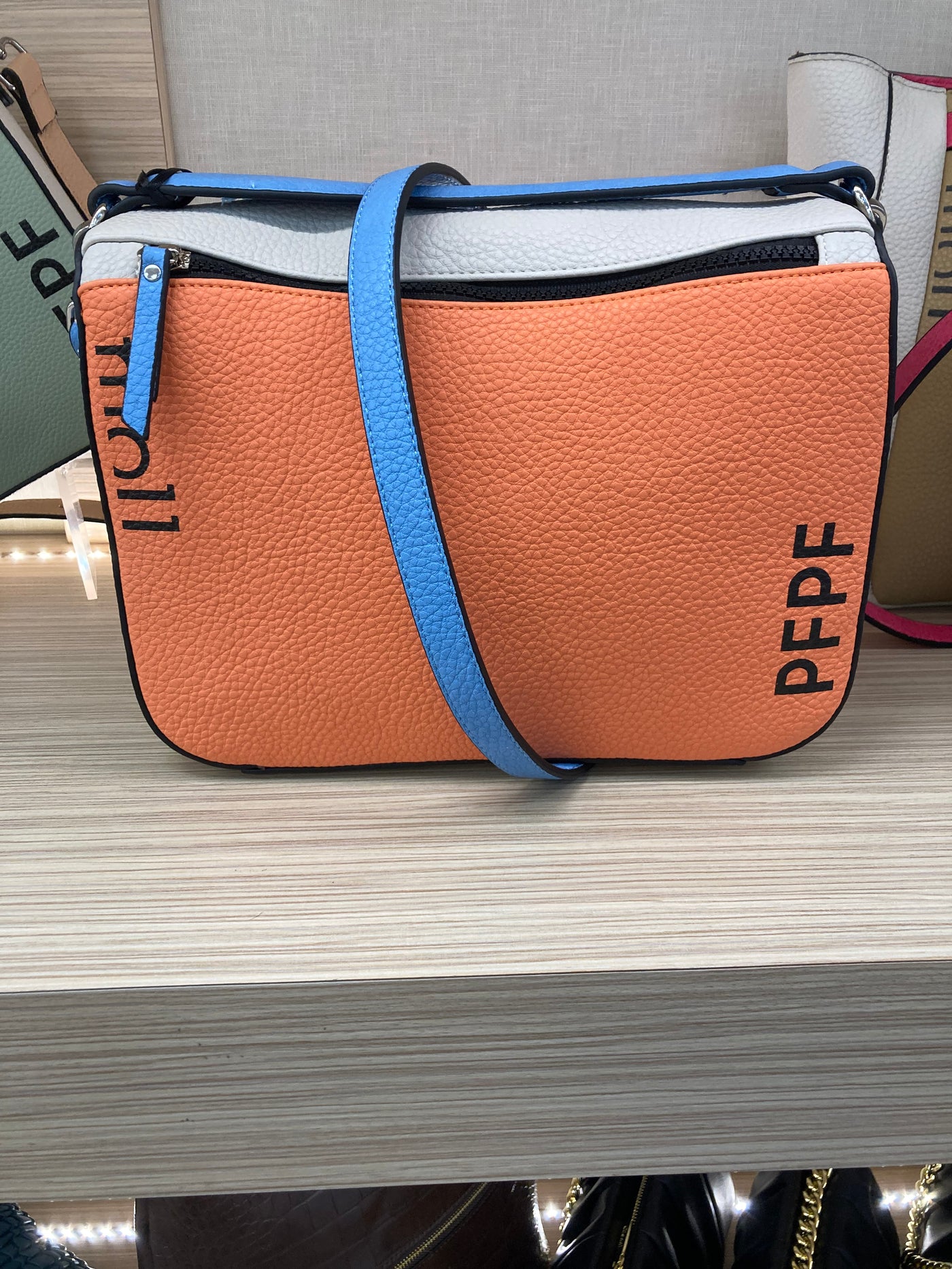 PEPE MOLL - 33010 EMOTION-CROSSOVER BAG - BEIGE/ORANGE/BLUE