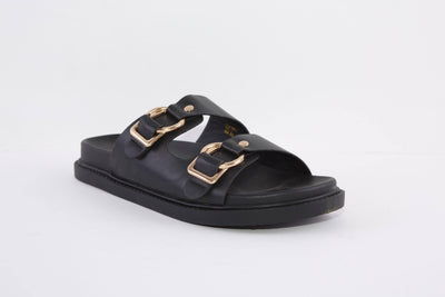 LOTUS - RAVEL LAKEN DOUBLE STRAP FASHION MULE - BLACK