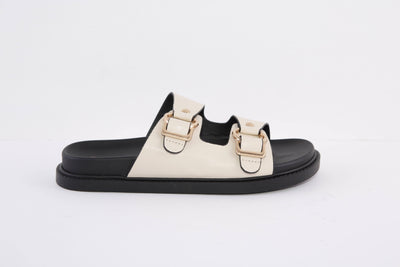 LOTUS - RAVEL LAKEN DOUBLE STRAP FASHION MULE - CREAM