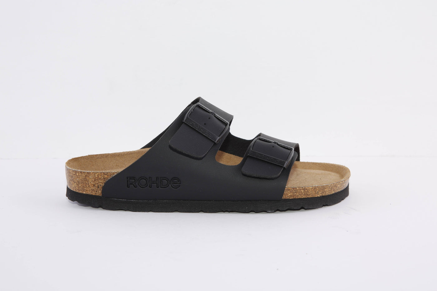 ROHDE - 5631 90 FLAT 2 BUCKLE COMFORT MULE - BLACK