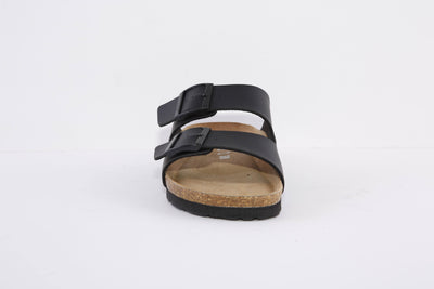 ROHDE - 5631 90 FLAT 2 BUCKLE COMFORT MULE - BLACK