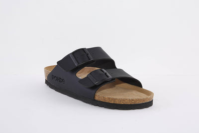 ROHDE - 5631 90 FLAT 2 BUCKLE COMFORT MULE - BLACK